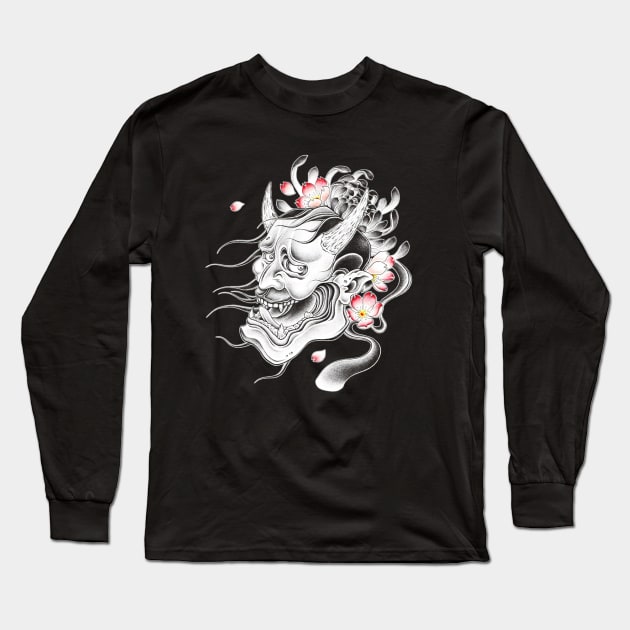 HANNYA Long Sleeve T-Shirt by Oktobermoon13